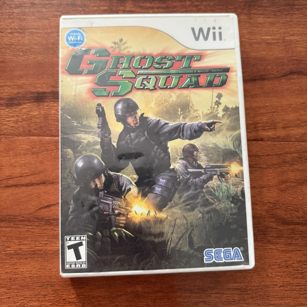Ghost Squad (Nintendo Wii, 2007) CIB COMPLETE w/ MANUAL - TESTED/WORKS